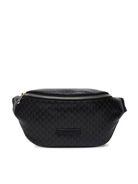 Calvin Klein Torbica oko struka﻿ Emblem Aop Coated Waistbag crna