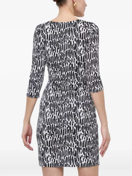 Rochie mini Morgan cu imagine cu imprimeu abstract alb