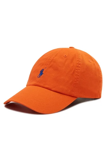 Czapka z daszkiem Ralph Lauren Classic Sport pomarańczowa niebieska