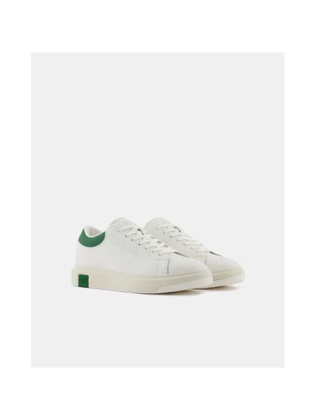 Sneakersy Armani Exchange skórzane białe