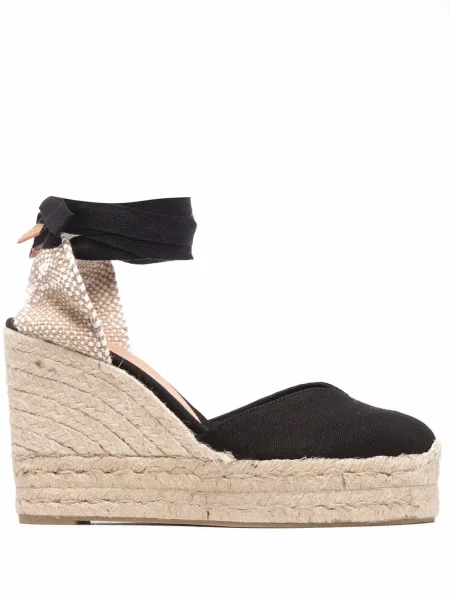 Espadrile Castaner cu pană negru