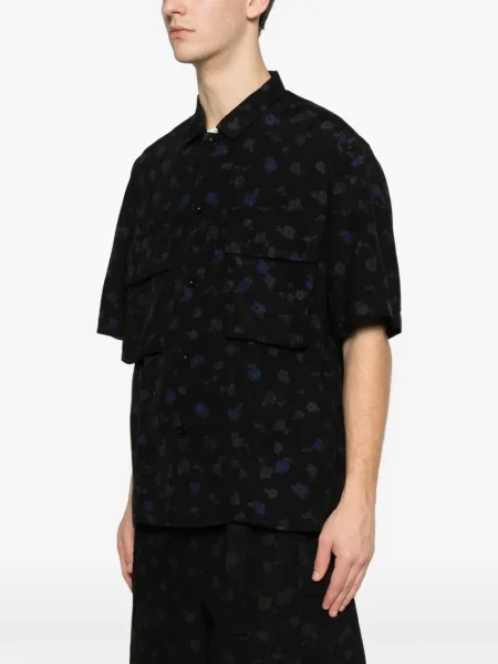 Риза Sacai на цветя черно