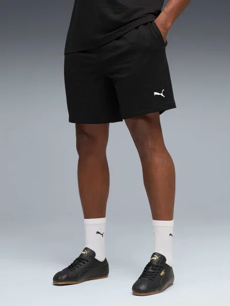 Повсякденні шорти PUMA Ess Elevated Material Shorts комбінований верх чорний