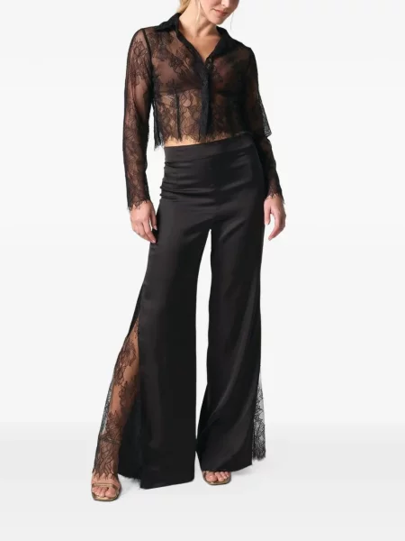 Pantaloni Jbq din dantelă negru
