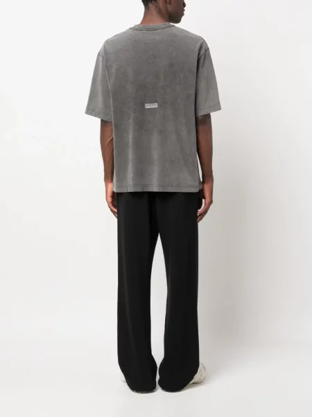 Marškinėliai Acne Studios su autografu pilka