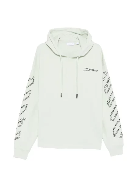 Hanorac cu glugă Off-white lung alb