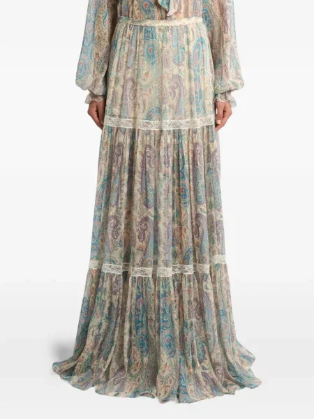 Fusta maxi Etro cu imagine cu model paisley