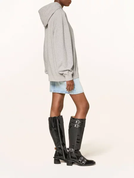 Ganni Oversized Mikina S Kapucí šedá