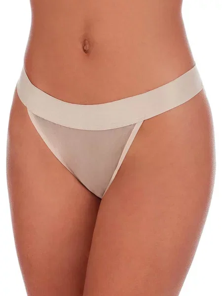 Женские прозрачные трусики бежеві