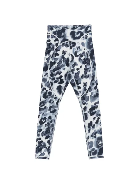 Pantaloni Adidas By Stella Mccartney cu imagine cu imprimeu animal print alb