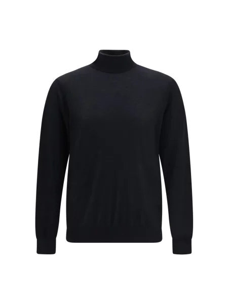 Sweter z golfem Giorgio Armani z kaszmiru czarny