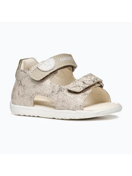 Sandały dziecięce Geox Macchia white/gold beżowe