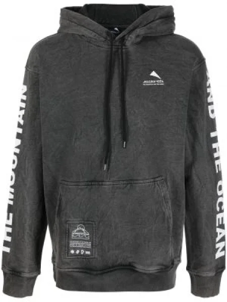 Суичър с качулка Mauna Kea с принт сиво