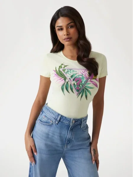 Guess Tricou galben