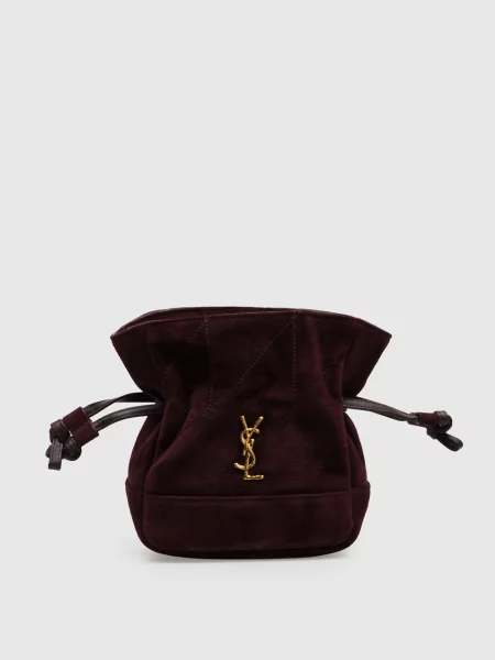 Бордова замшева сумка-кісет JAMIE Saint Laurent