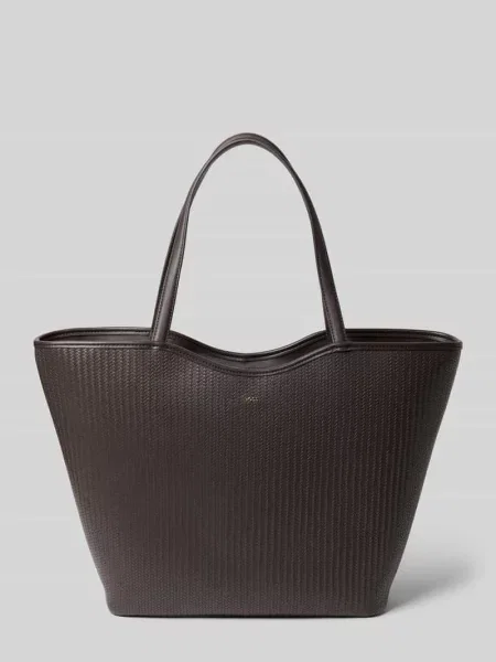 Torba shopper z aplikacją z metką model ANETT' Boss brązowa
