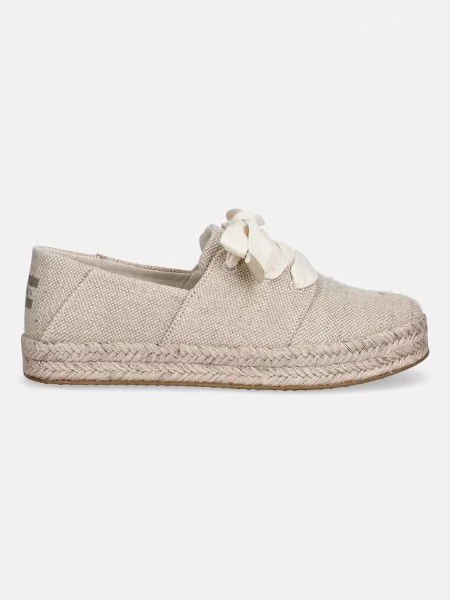 Toms espadrile CAROLINA LACE UP bež
