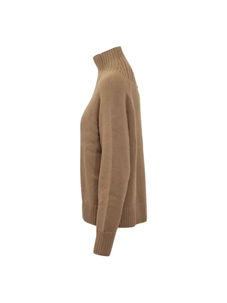 Sweter z golfem Michael Kors wełniany do golfa beżowy