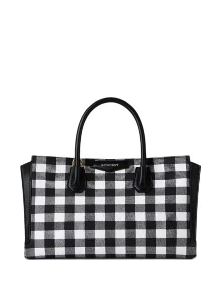 Geantă Givenchy în carouri din canvas alb
