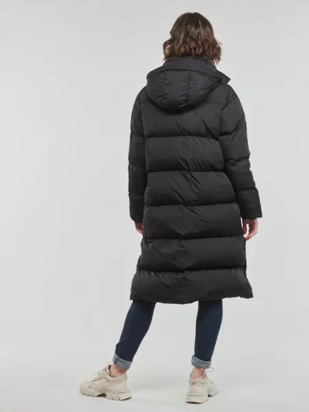 Palton Superdry cu glugă negru