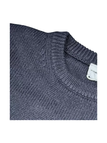 Sweter Aspesi wełniany chunky niebieski