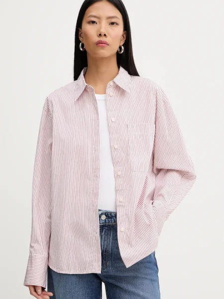 Marc O'Polo cămașă din cu guler clasic relaxed alb