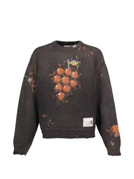 Pulover Maison Mihara Yasuhiro din jacard gri