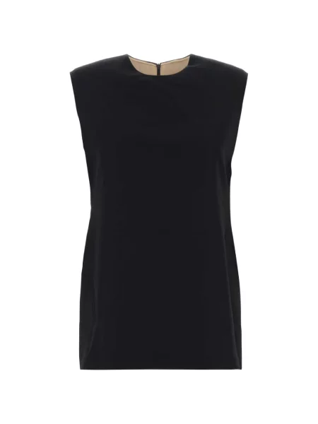 Top Carven de lână fără mâneci negru