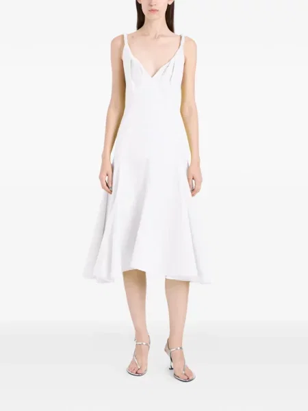 Rochie midi Proenza Schouler cu bretele alb