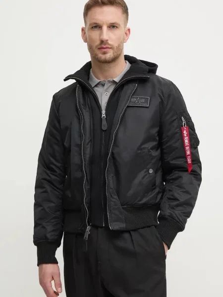 Alpha Industries Bunda D-Tec D-Tec Hood Bomber čierna