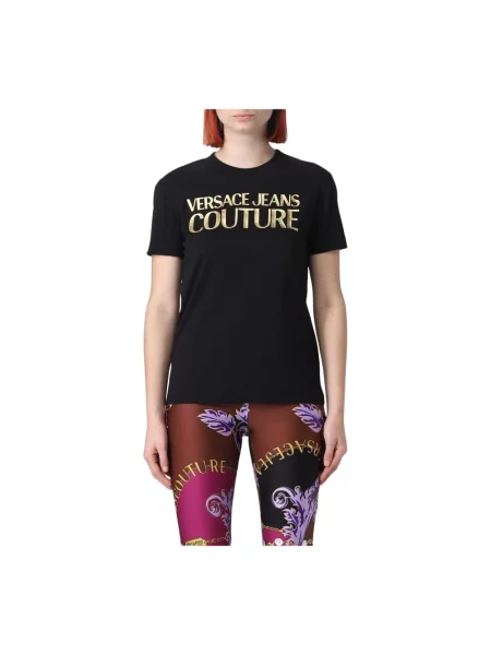 Koszulka polo Versace Jeans Couture czarna