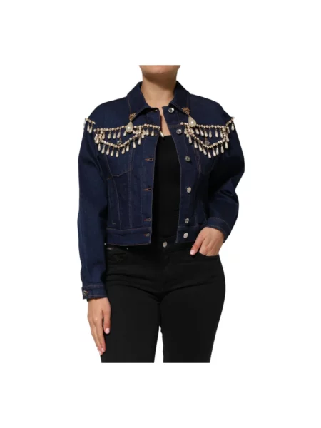 Kurtka jeansowa Dolce And Gabbana niebieska