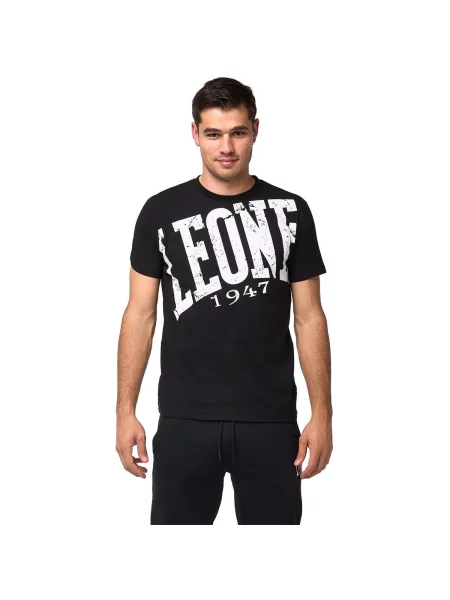 Scurt tricou Leone 1947 cu mâneci scurte negru