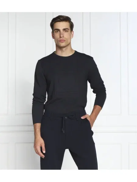 Tricou mânecă lungă Boss Green stretch verde