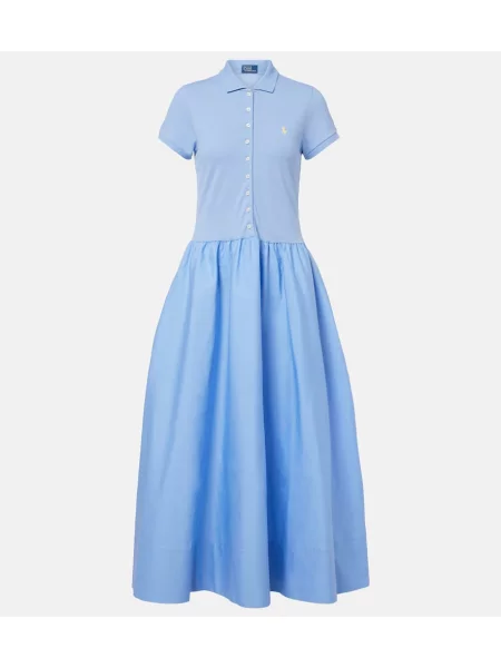Rochie tip cămașă Polo Ralph Lauren albastru