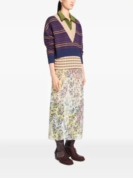 Pulover Dries Van Noten de lână albastru