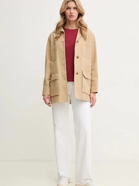 MAX&Co. kurtka brązowy przejściowa beżowa