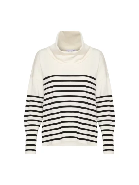 Sweter Saint Tropez w paski beżowy