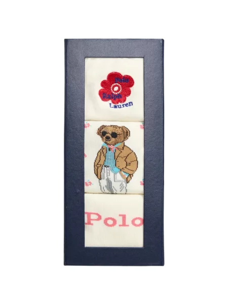 Ριγέ δερμάτινος κάλτσες Polo Ralph Lauren με κορδόνι μαύρο