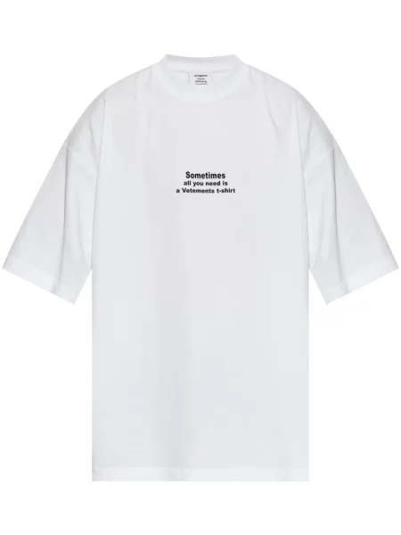 Tricou Vetements cu imagine alb