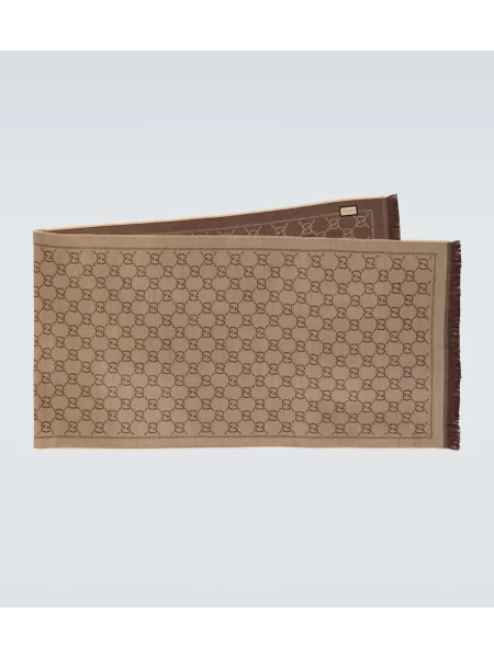 Volneni šal Gucci rjava