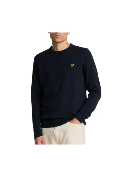 Sweter Lyle & Scott z wełny merino niebieski