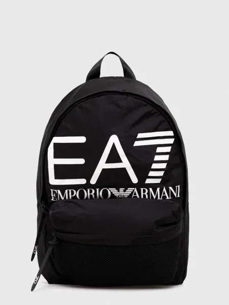 Emporio Armani rucsac mare cu imprimeu negru