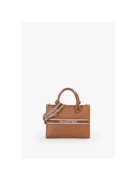 Crossbody kabelka Valentino z ekologickej kože hnedá