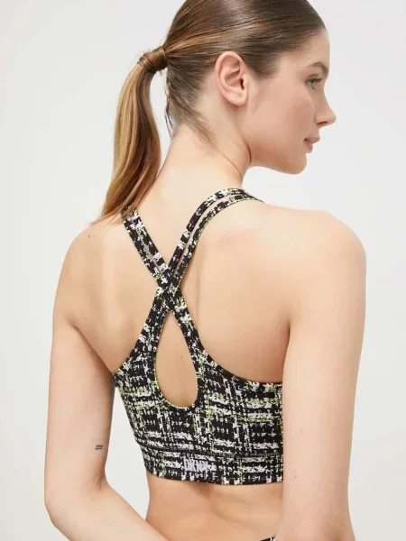 Спортен сутиен Dkny с десен черно