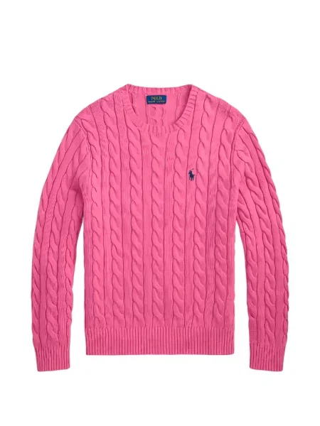 Pulover Lauren Ralph Lauren cu decolteu în V roz