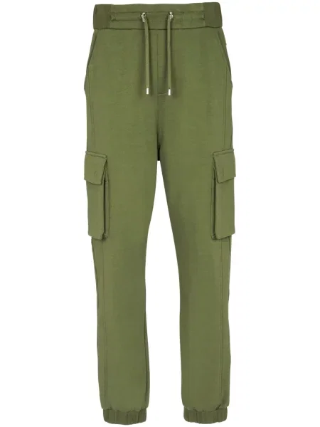Cargo kalhoty Balmain s potiskem zelené