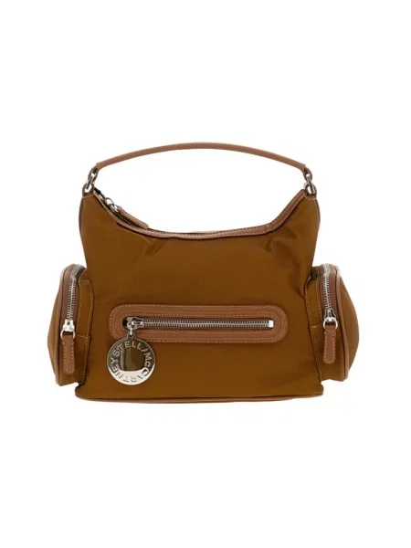 Torebka crossbody Stella Mccartney z logo brązowa
