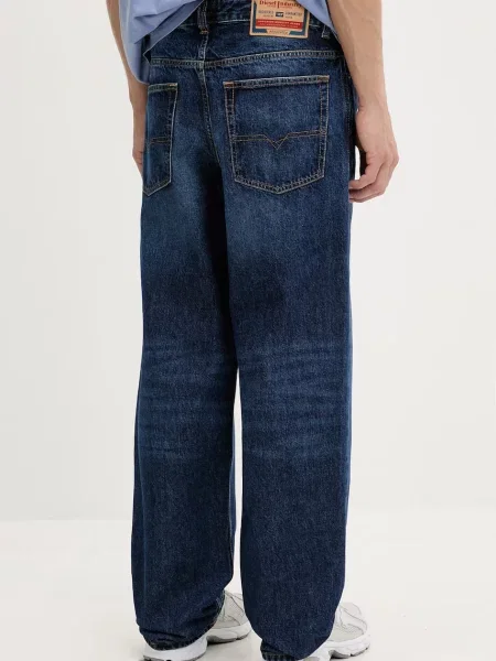 Diesel jeansy relaxed fit D-MACRO niebieskie