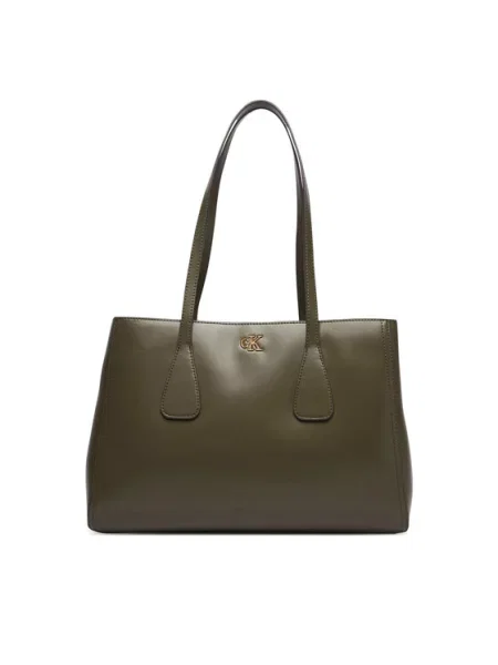 Calvin Klein Дамска чанта Ck Medium Work Tote зелен